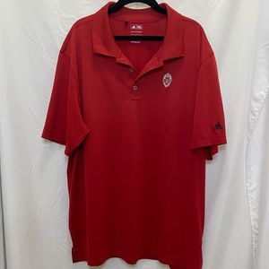 Adidas University of Wisconsin Badgers men’s red golf athletic wear polo size XL